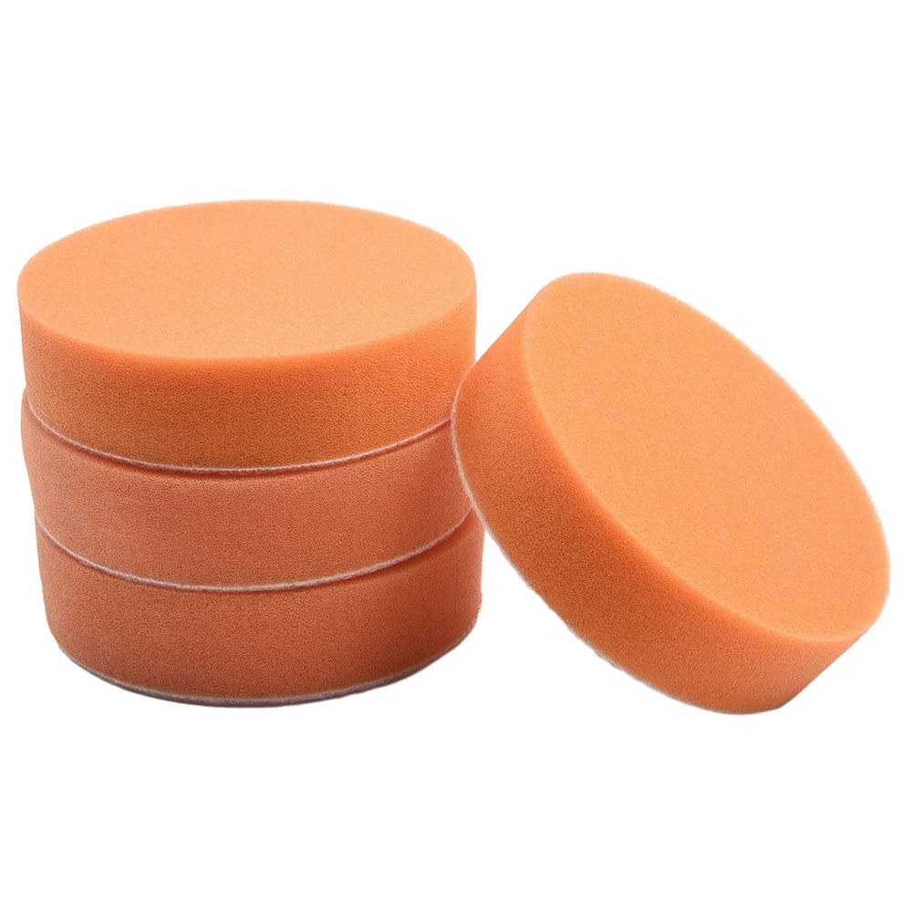 4 Pcs/Set 4inch (100mm )Sponge Polishing Pad Polishing Buffing Pad Flat Sponge Waxing For Pads Cleaning Tools Reusable Qme
