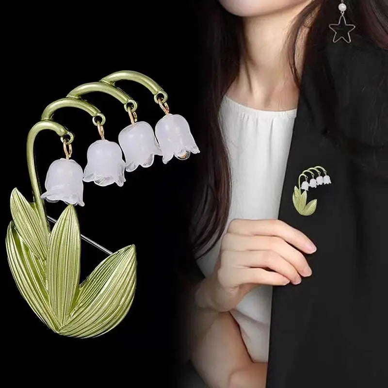 1/5Pcs Wedding Holiday Party Couple Gift Luxury Beautiful Fringe Tulip Flower Design Brooch For Men And Women Jewelry Accessory Qme