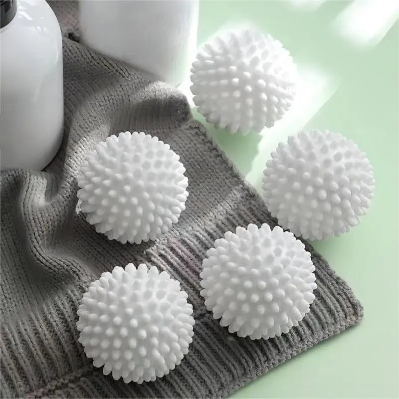 6pcs TPR Anti Winding Laundry Ball Circular Pure White Magic Cleaning Drum Washing Machine For Dirt Removal And Knotting Qme