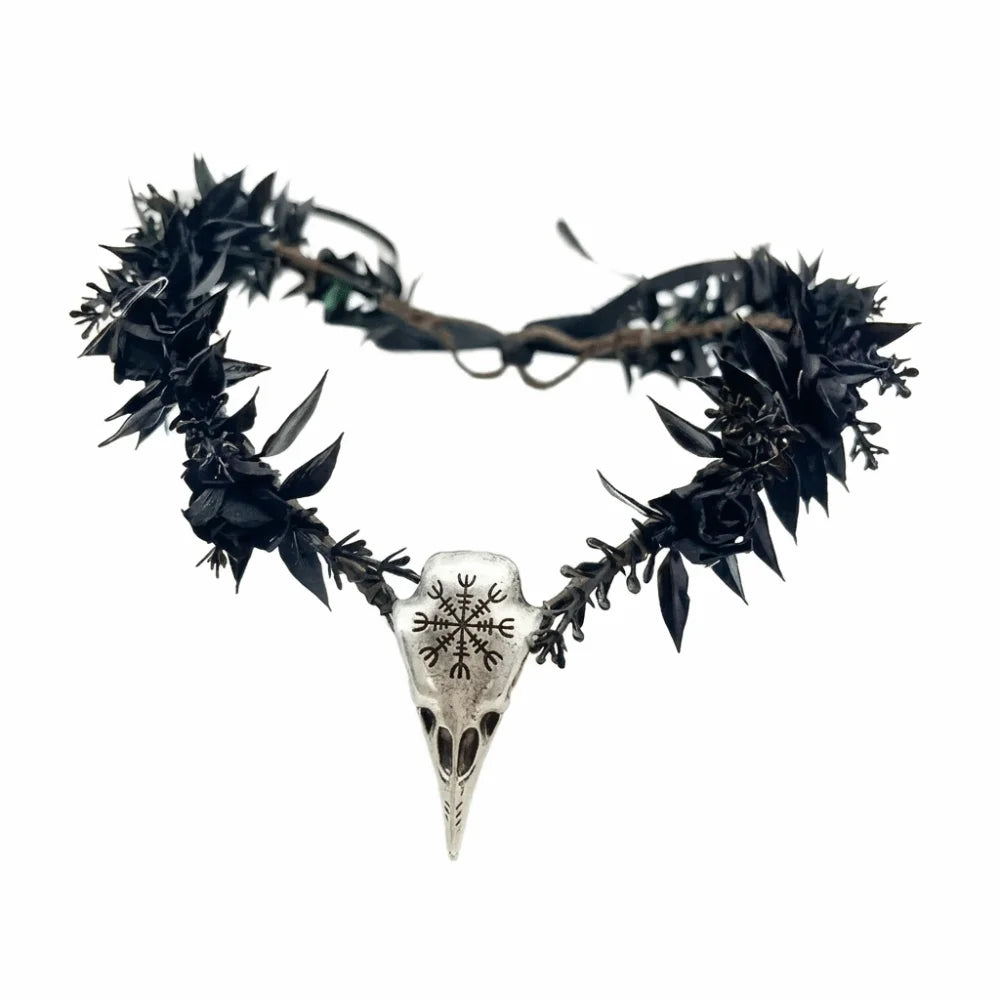Flower Vine Elven Crown Fantasy Diadem Elf Tiara Simulate Tree Leaves Qme Style D