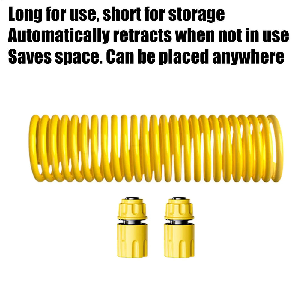 Coiled Garden Hoses Retractable Spring Design Watering Sprayer Pipe Water Hose For Camper Yard Lawn Car Outdoor RV Pet Bathing Qme