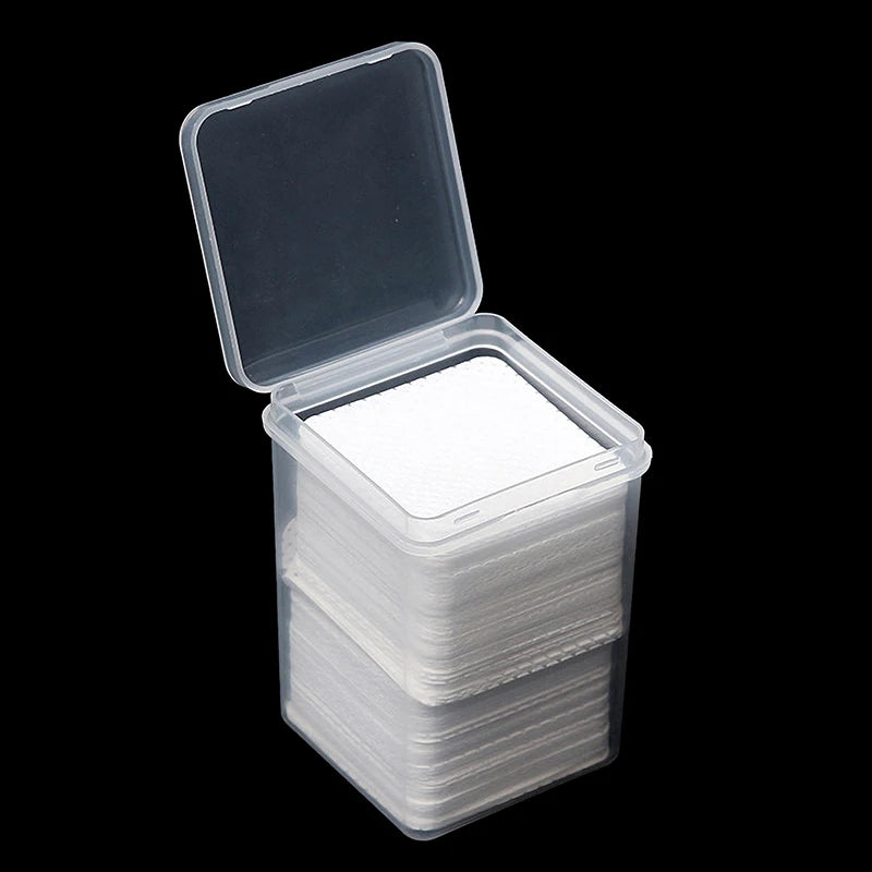 Nail Art Cleaner Tools Remover Pads Organizer Cotton Swab Storage Box Qme