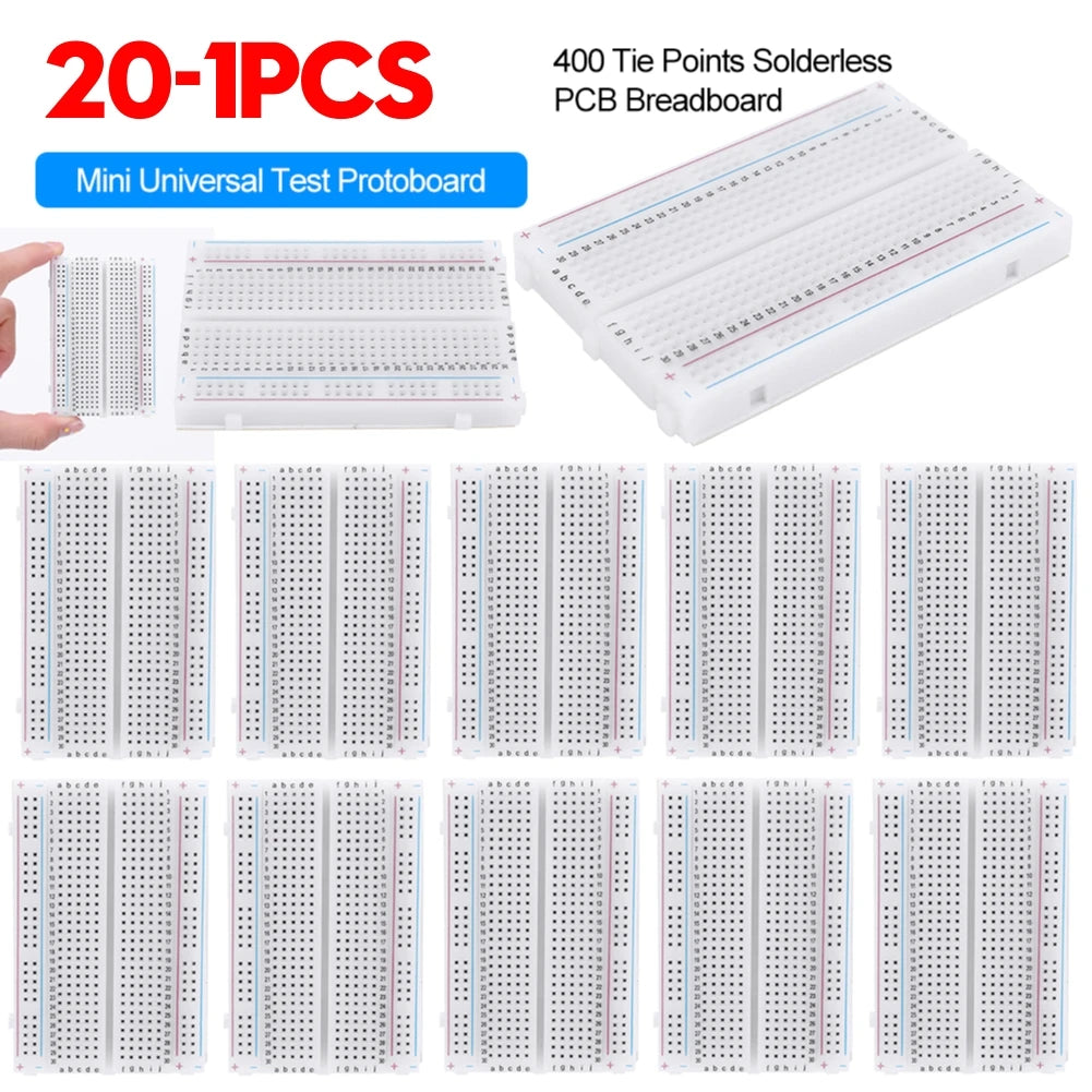 DIY Mini Bread Board Spliceable Universal Test Protoboard 400 Tie Points Solderless PCB Breadboard for Bus Test Circuit Board Qme