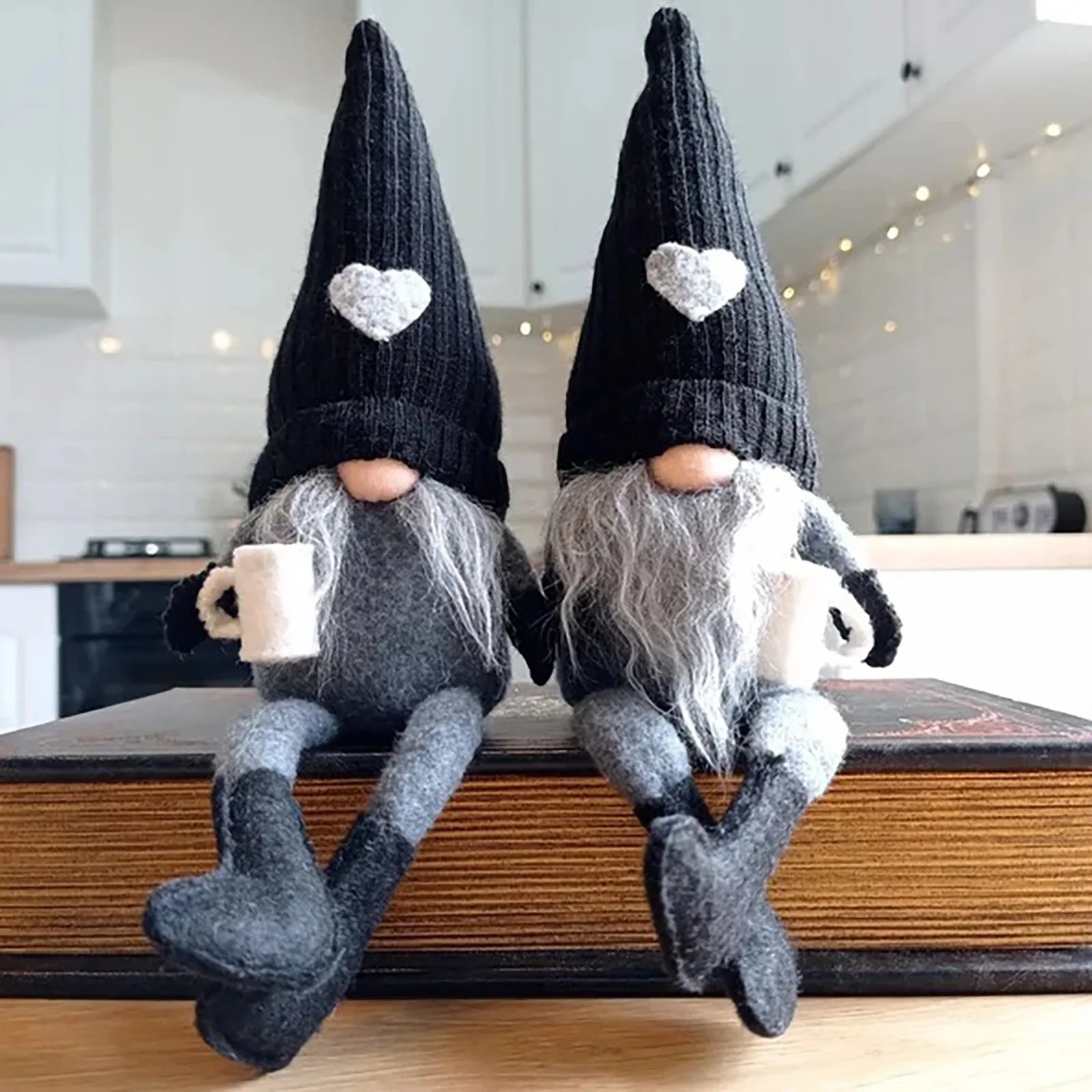 Fabric Colorblocking Faceless Gnome Ornament Tiered Tray Farmhouses Doll Decoration Home Desktop Cabinet Ornaments Party Gifts Qme