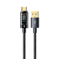 240W PD Fast Charging Type C to Type C Cable 100W Quike Charging USB A to Type C Data Cable For iPhone Samsung Xiaomi Huawei Qme Black A to C 1.2m