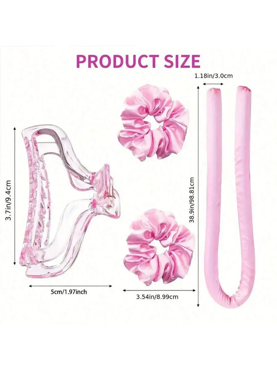 Heatless Curler Long Hair DIY Lazy Create Beautiful Curly Without Qme