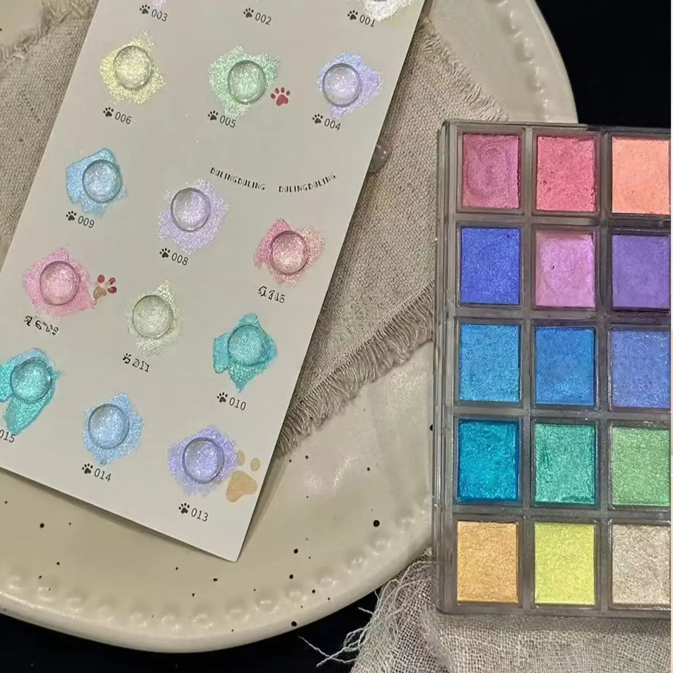 15-color Nail Art Watercolor Burl Clay Pearlescent Gradient Fairy Qme 01