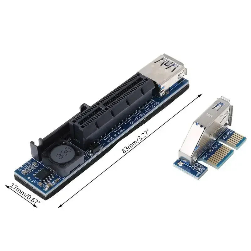 1x To 16x PCIe PCI Express Extender Riser Card, 60cm Adapter Extension Cable for Bitcoin BTC, Mini PCI - E To USB 3.0 Miner Qme