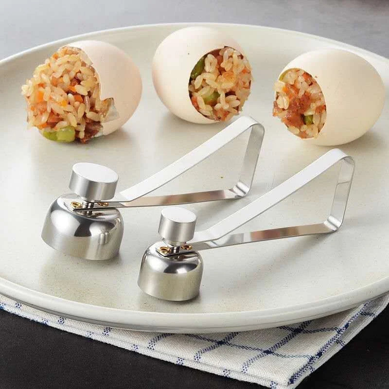 Eggshell Topper Cutter Stainless Steel Egg Cracker Opener Remover Qme