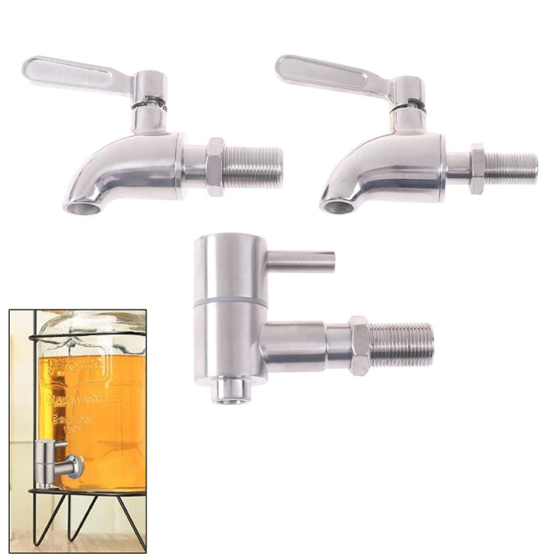 Wine Barrel Water Spigot Tap 304 Stainless Steel Faucet Beer Beverage Qme