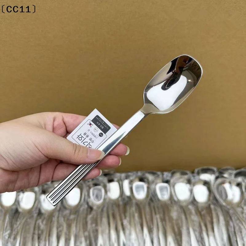 Stainless Steel Thickening Spoon Creative Long Handle Hotel Pot Soup Qme