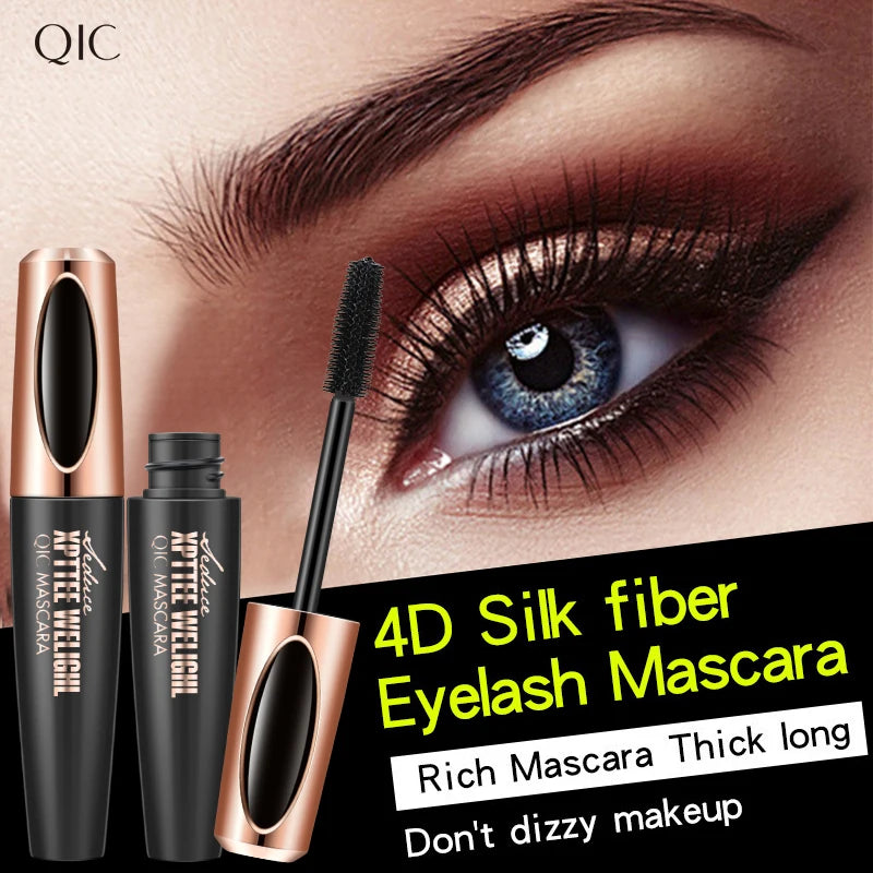 1pcs 4D Mascara Thick Slender Curly Waterproof and Sweatproof 24h Lasting Effect Without Smudge Mascara Makeup Tools Qme