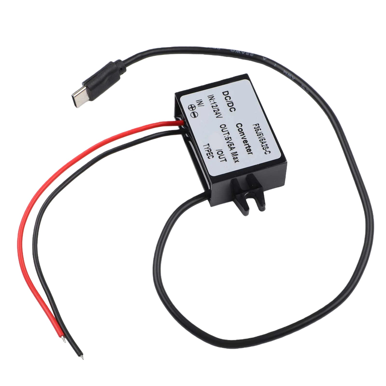 12V/24V To 5V USB C 5A 25W DC Converter Mobile Phones Tablets Wire Gauge 20AWG Step-Down Power USB Charging Adapter Power Tool Qme Default Title