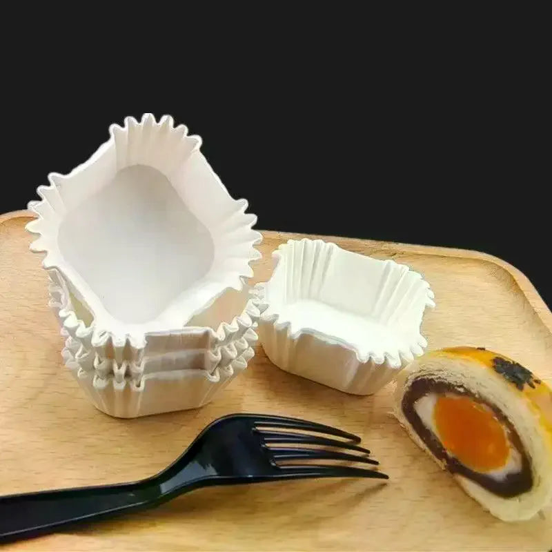 100/250Pcs Paper Holder Square Paper Liner Medium Size 45/50/55/62mm Paper Tray Oil Proof Cup Qme