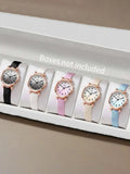 3/5-piece watch set for female niche, small and fresh students, gradient color, artistic style, digital scale women's watch Qme Multicolor No