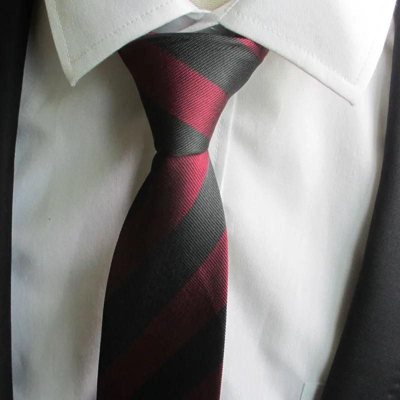 Zipper Tie Men Bridegroom Wedding Lazy Pre-tied Knoted Ties Stripe Qme color11 China Mainland