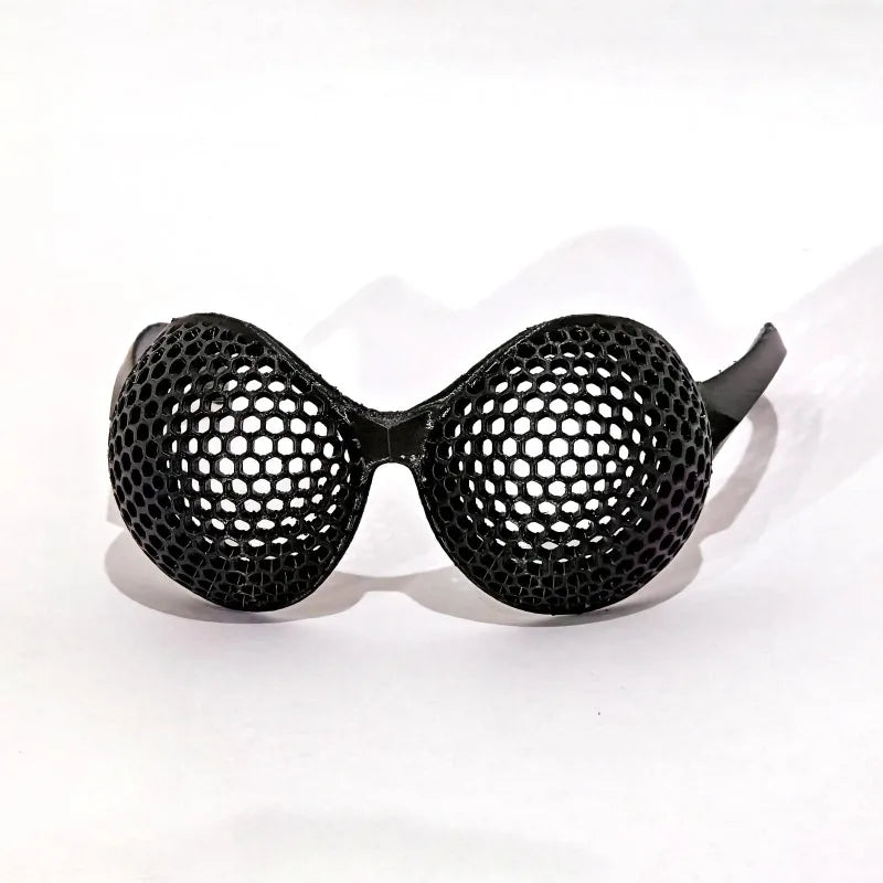 Insect Compound Eye Mesh Sunglasses Retro Grid Design Fun Summer Qme