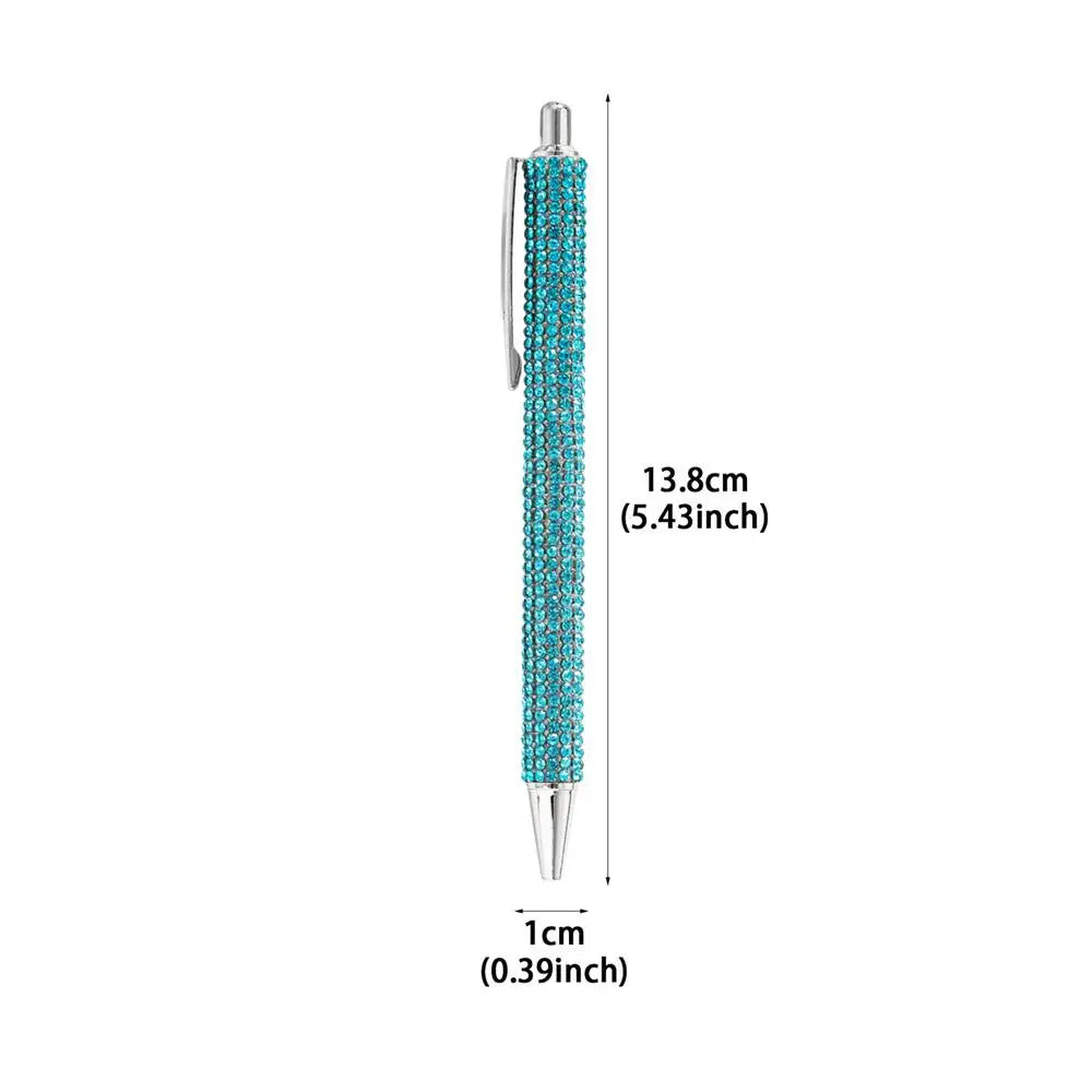 1pc Fancy Pen For Women Ballpoint Rhinestone Pens Bedazzled Wedding Bridal Writing Pen For Christmas Bridesmaid Notes Taking Qme lake blue