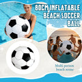 Inflatable Soccer Beach Ball Large Outdoor Inflatable Ball Beach Parent-Child Interactive Sports Game Supplies（Uninflated） Qme white