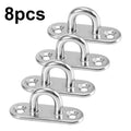 4Pcs U-Hook - Heavy Duty, Corrosion Resistant Eye Plate for Ships, Awnings and Wall Accessories, Steel Wall Hook Qme 8pcs