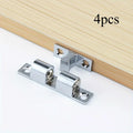 4pcs Door frame bead lock, wardrobe bead lock, industrial equipment door bead lock, card type steel ball positioning buckle Qme silvery