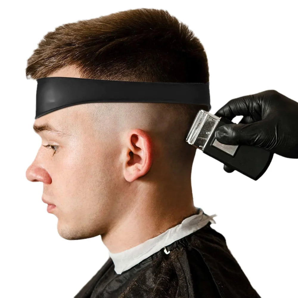 New DIY Home Haircuts Curved Headband Fade Haircut Tool Silicone Neckline Shaving Template and Hair Cutting Guide Qme