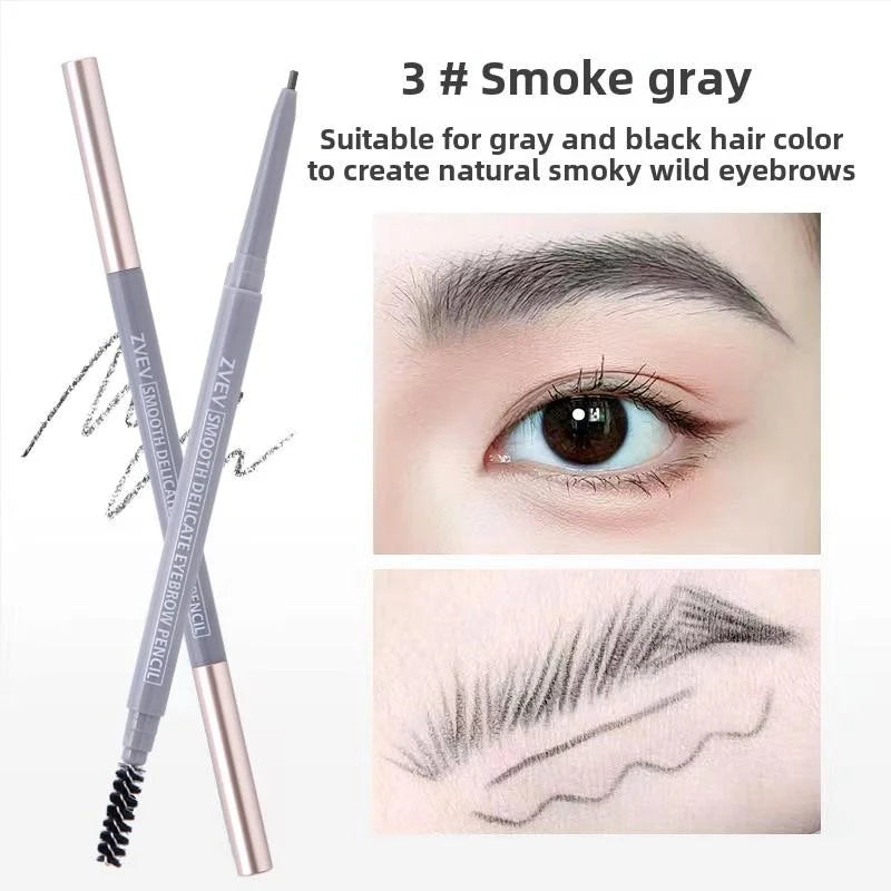Double-headed Eyebrow Pencil Long-lasting Non-smudged Fine-headed Qme 03 Smoke Gray