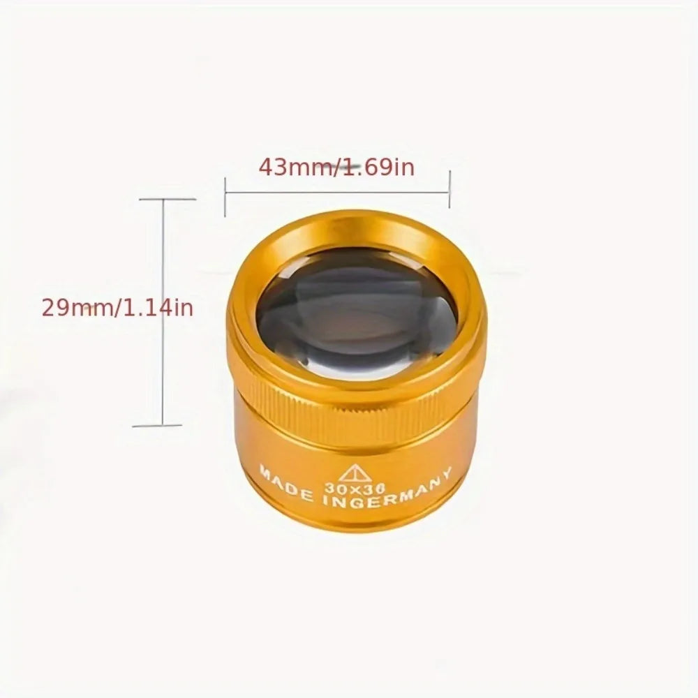 30X36mm Cylindrical Magnifying Glass, Portable Handheld Optical Glass Loupe for Jewelry, Coins, Watch Repair, Reading Qme