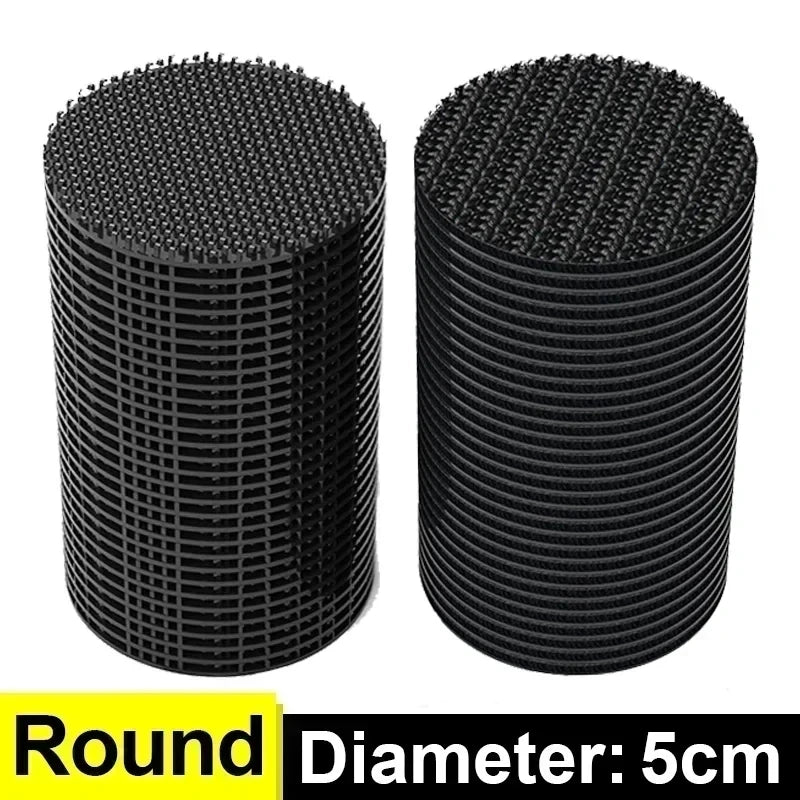 100/2pc New Carpet Fixing Stickers Double Faced High Adhesive Car Carpet Fixed Patches Home Floor Foot Mats Anti Skid Grip Tapes Qme Round 2pair 4Pcs
