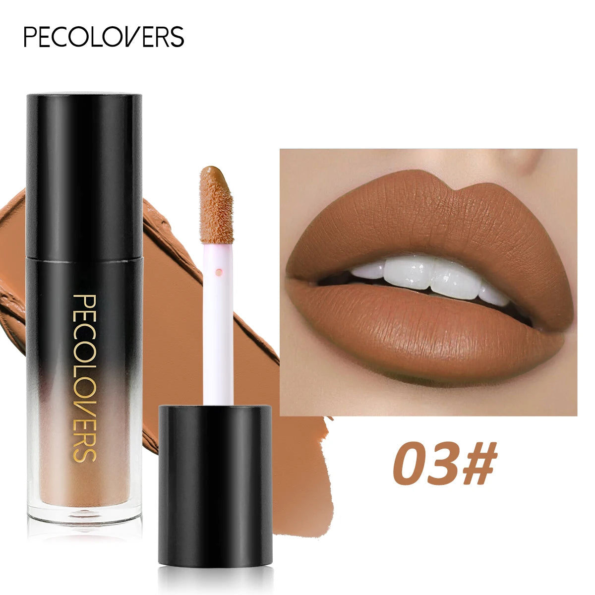 Multiple Colors Matte Velvet Lip Gloss Waterproof Long-lasting Qme 03