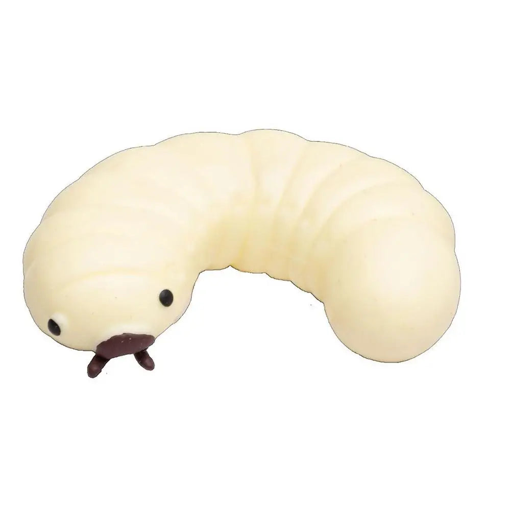 Soybean Bug Pinching Fun Worm Funny Kneading Fidget Sensory Play Qme White