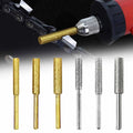 6PCS Set Coated Cylindrical Burr 4mm/4.8mm/5.5mm Chainsaw Stone File Abrasive Tools Chain Saw Sharpening Carving Grinding Tool Qme Default Title
