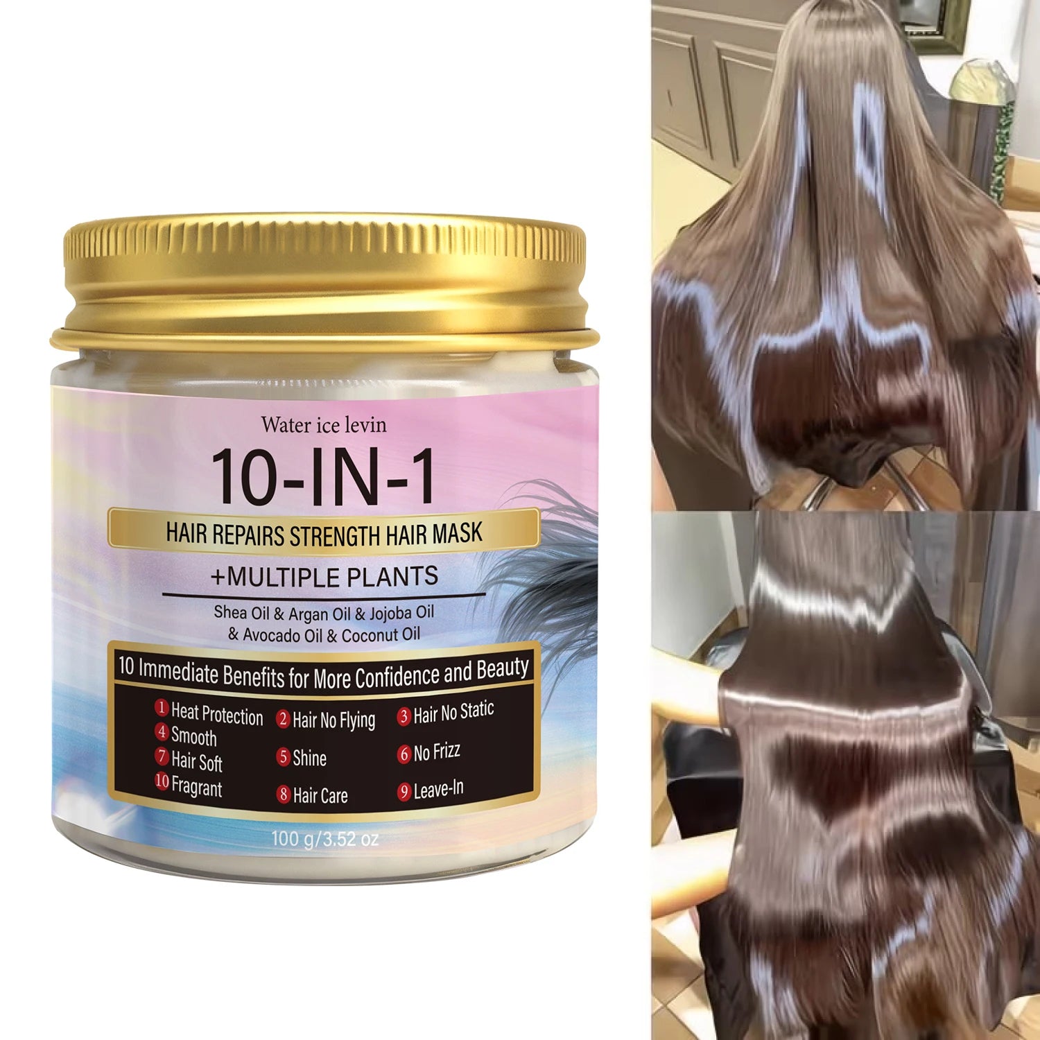 Multi-Oil Hair Mask with Keratin & Biotin, 10-in-1 Repair for Smooth, Shiny Hair Qme