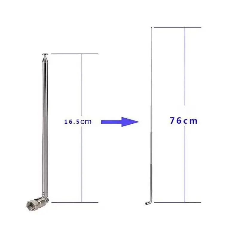 Rod Antenna Adapter FM Radio AV Stereo Receiver Amplifier Signal Qme