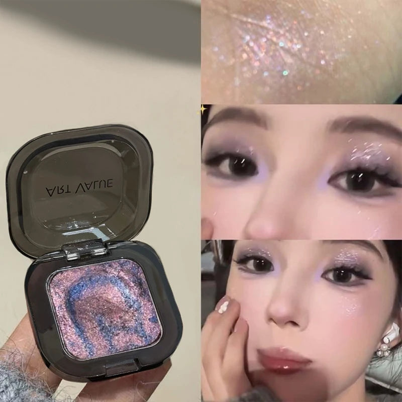 ART VALUE Single Color Eye shadow Shimmer Matte Delicate Lasting Makeup High Gloss Brightening Silkworm Pearlescent Eyeshadow Qme 03