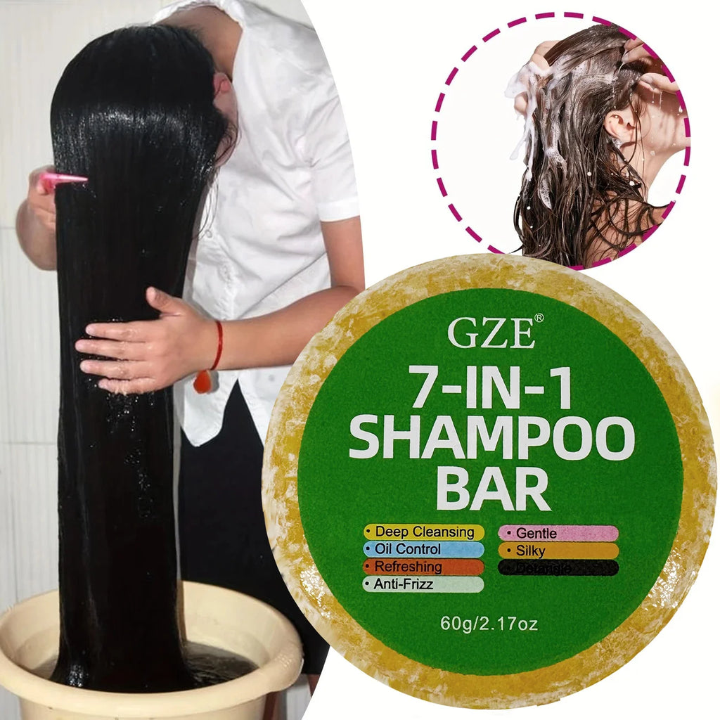 10 PACK Family Set GZE 7-IN-1 Shampoo Bar Deep Cleansing Gentle Oil Control Silky Refreshing Detangle Anti-Frizz Qme