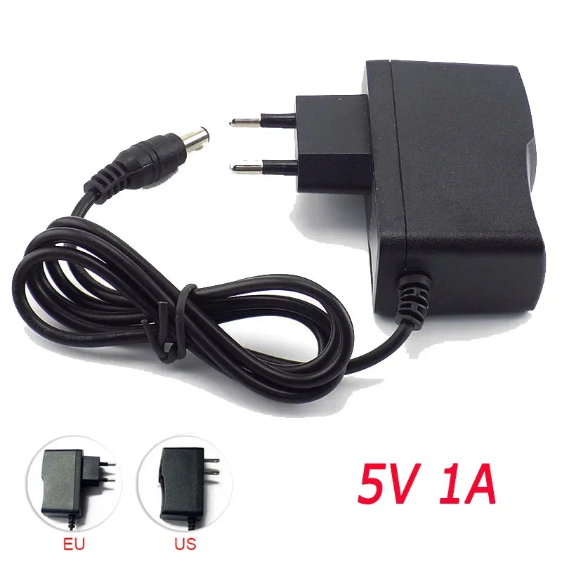Power Adapter AC to DC 100-240V Supply Charger adapter 5V 12V 9V 1A 2A 3A 0.5A US EU Plug 5.5mm x 2.5mm for CCTV LED Strip Lamp Qme