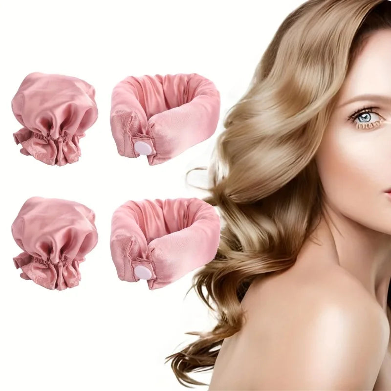 2 4 Satin Heatless Curling Overnight Curl Blowout Rods Soft Hair Qme