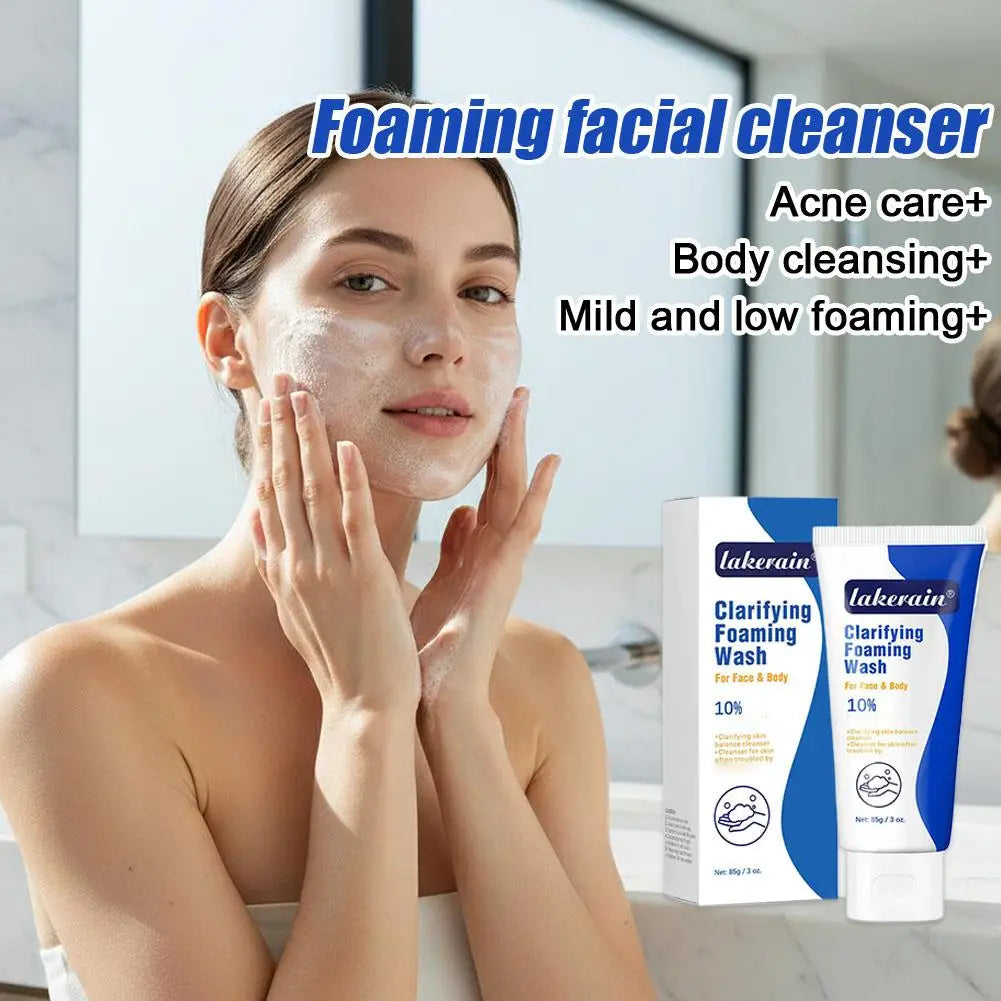 Foaming Wash Facial Cleanser Deep Cleaning Oil-Control Moisturizing Gentle Formula For Face Body Cleaning Skin Care Product Qme