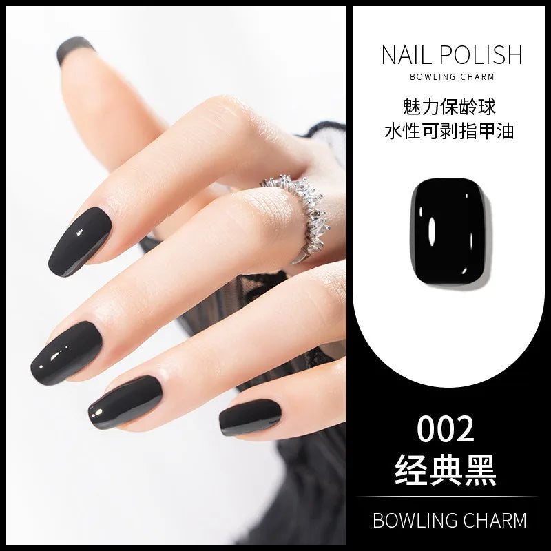 40 Colors New Nail Polish for Summer Water-based Quick Drying Tearable Nail Art Semipermanent Monochrome No Baking Lamp Varnish Qme 002