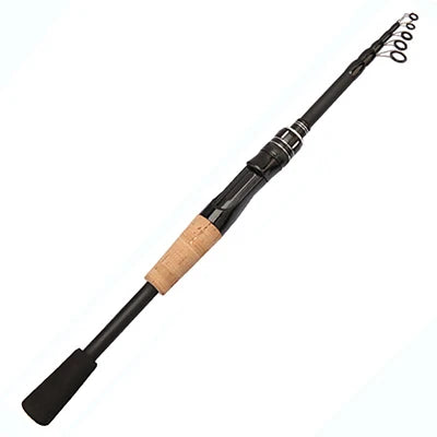Telescopic Lure Rod 1.5M 1.8M 2.1M 2.4M Carbon Spinning Rod Baitcasting Fishing Pole 8g-25g Wooden Handle Casting Fishing Tackle Qme Spinning Rod 1.8 m