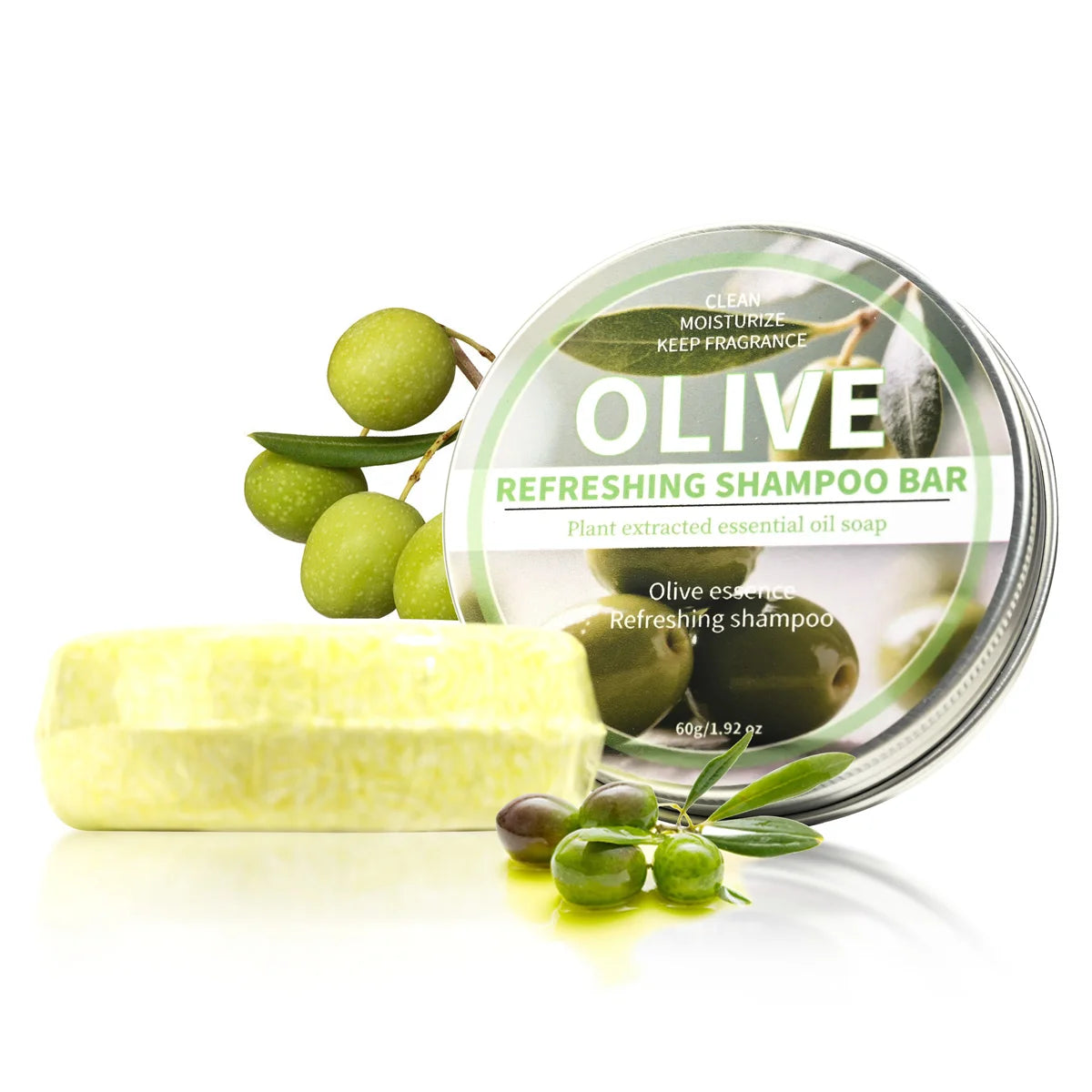 Olive Shampoo Bar Extract Essence Black Soft Deep Cleaning Hand Soap Qme