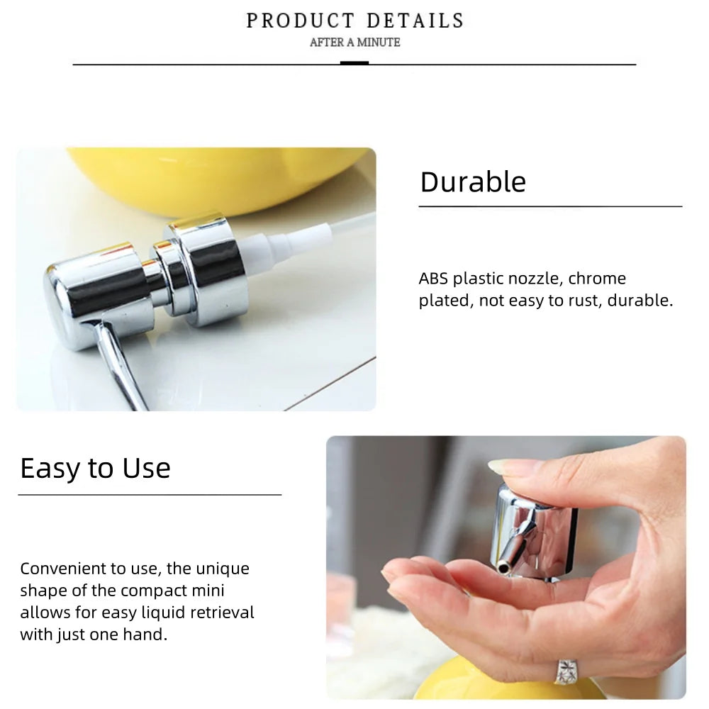 Cartoon Cute Small Yellow Duck Separate Bottle Ceramic Hand Sanitizer Dispenser Soap Lotion Split Bottle Bathroom Accessories Qme