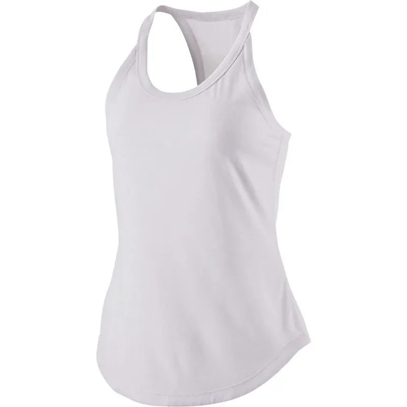 Sleeveless Racerback Yoga Tank Top,Women's Quick Dry Running Training Sports Vest Middle-aged Casual Sleeveless T-shirt Qme