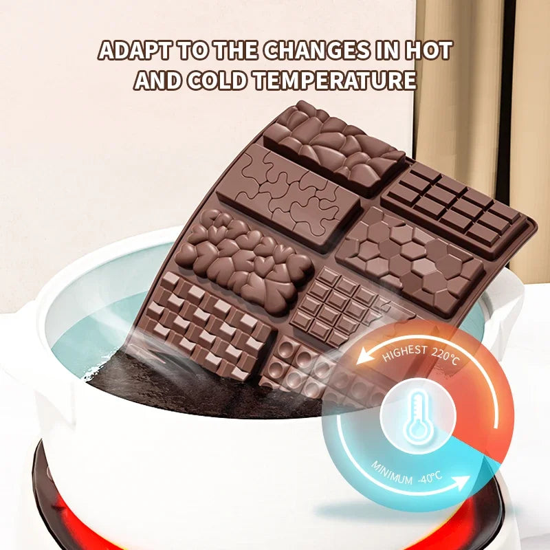 Dubai Chocolate Mold Bar Pistachio Silicone Thick Filling Bars Qme