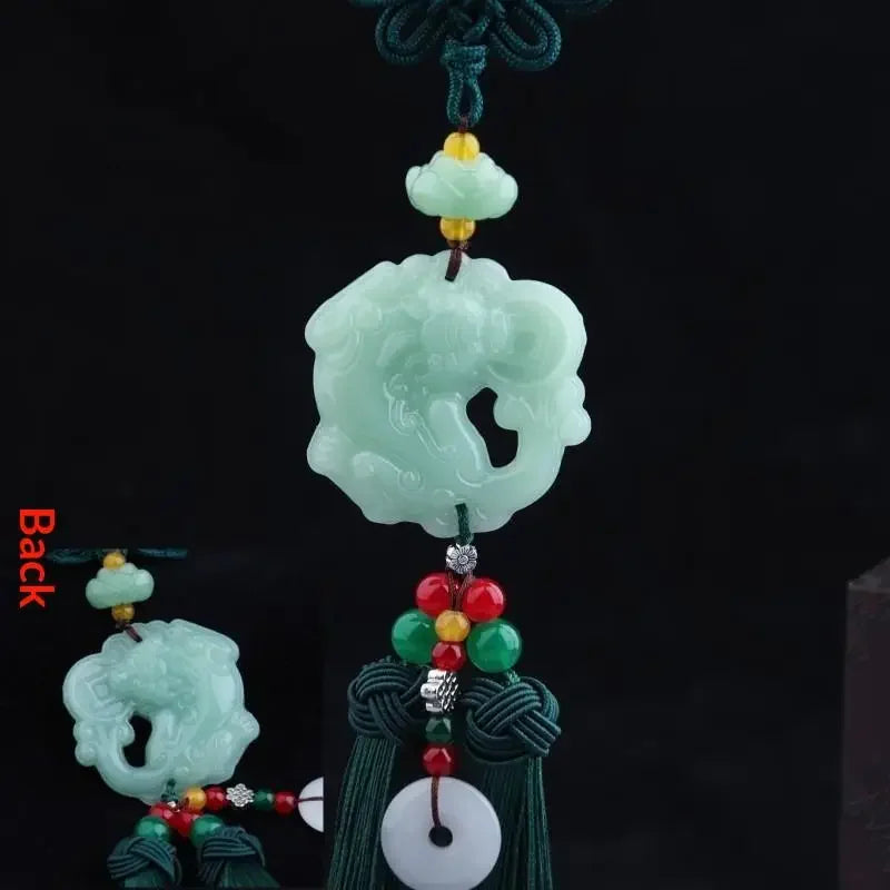 1pc Chinese Luck Car Accessory Rearview Mirror Pendant Suitable For For Asian Culture Decor & Driving Amulet Qme B5