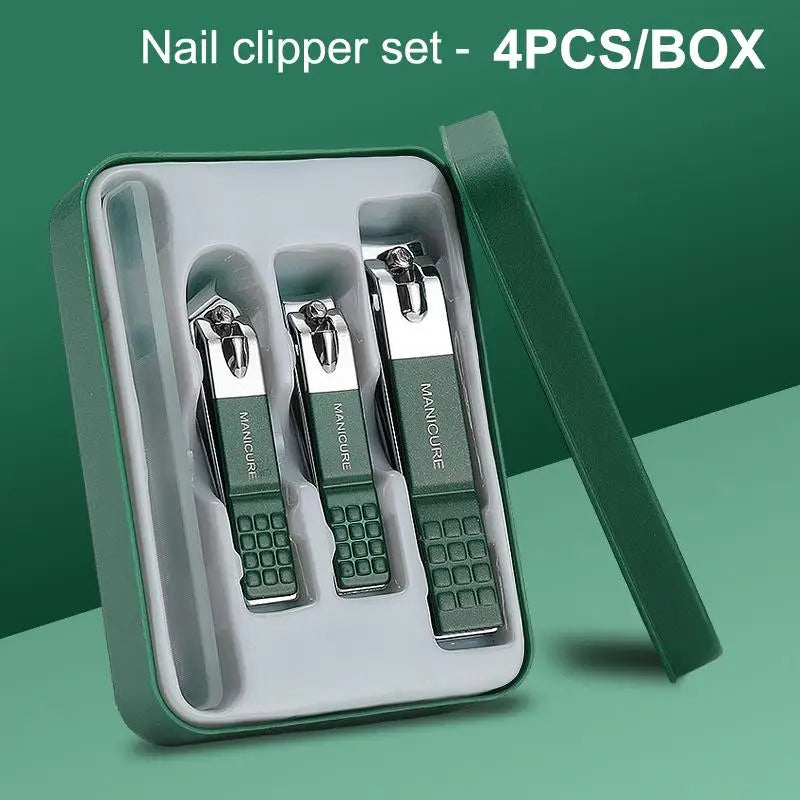 Complete 4 Nail Care Stainless Steel Clippers Pedicure Tools Home Qme 4Pcs