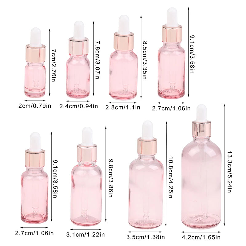 Aromatherapy Liquid Pipette Essential Massage Dropper Bottles Qme