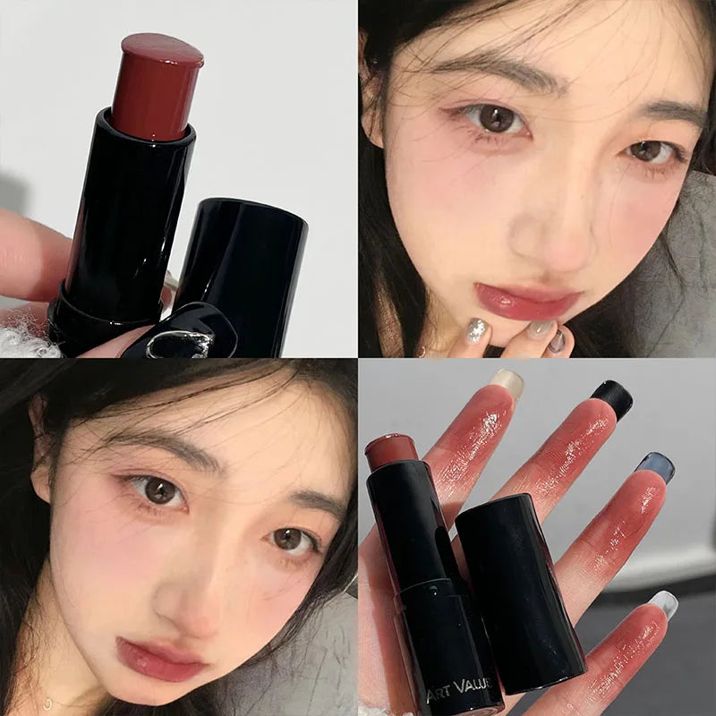 Retro Rose Tube Lipstick Blush Moisturizing Waterproof Multi-Purpose Matte Cheek Tint Blusher Red Lip Mud Face Cosmetics Makeup Qme 04