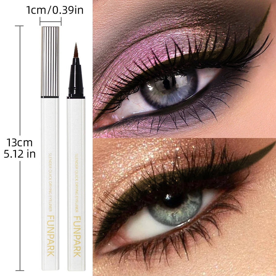 Women Brown Liquid Byeliner Long Lasting Waterproof Eye Liner Pencili Qme